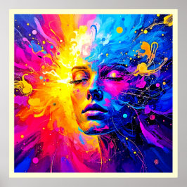 Emotionell radians Porträtt Poster