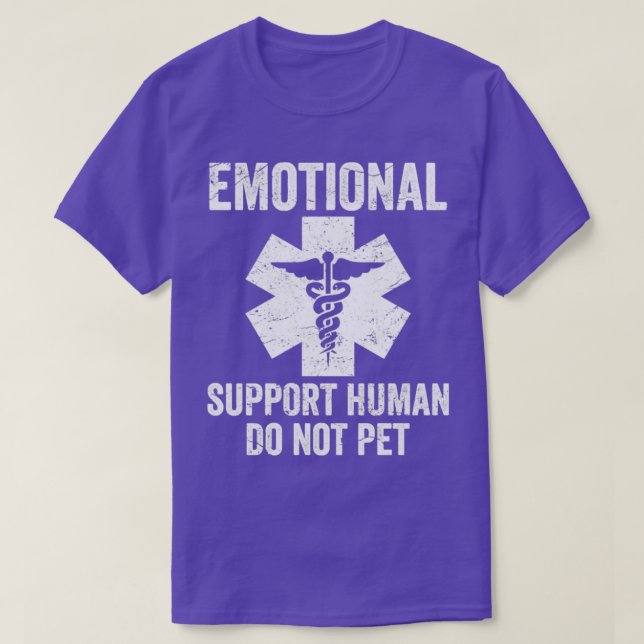Emotionell support Human PET INTE roligt Emoation T Shirt (Design framsida)