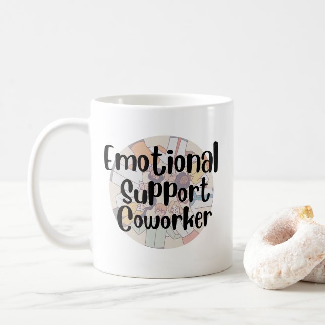 Emotionell supportmedarbetare kaffemugg (Med munk)