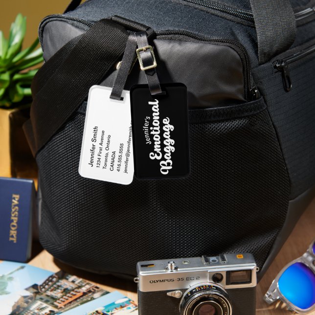 Emotionellt bagage bagagebricka (Fram & Baksida)