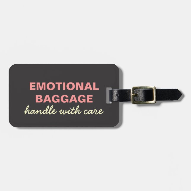 Emotionellt bagage: Hantera med försiktighet - Ros Bagagebricka (Horisontell Framsida)
