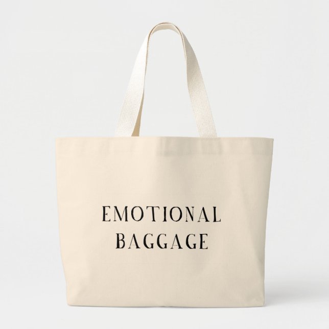 Emotionellt bagage jumbo tygkasse (Framsidan)
