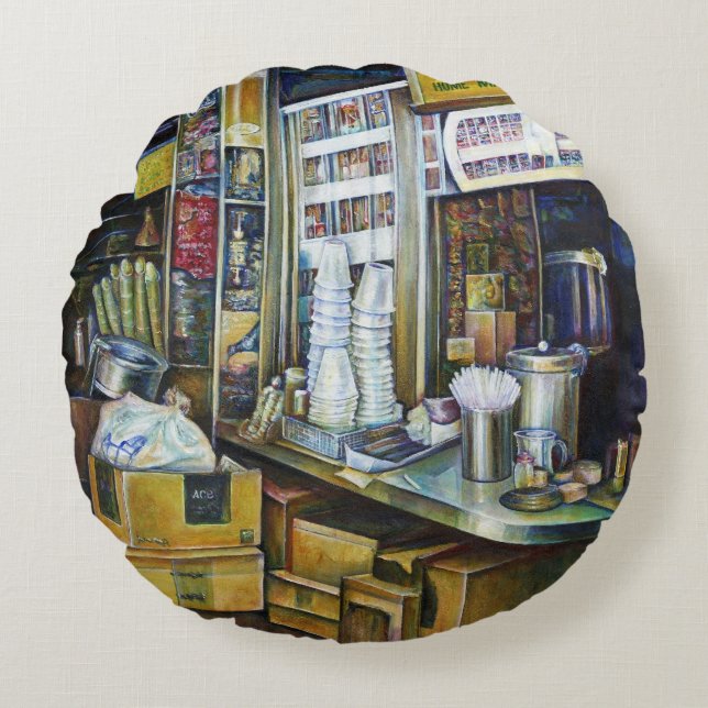 Emotionellt laddade ljusstyrkor, Singapore Rund Kudde (Framsidan)