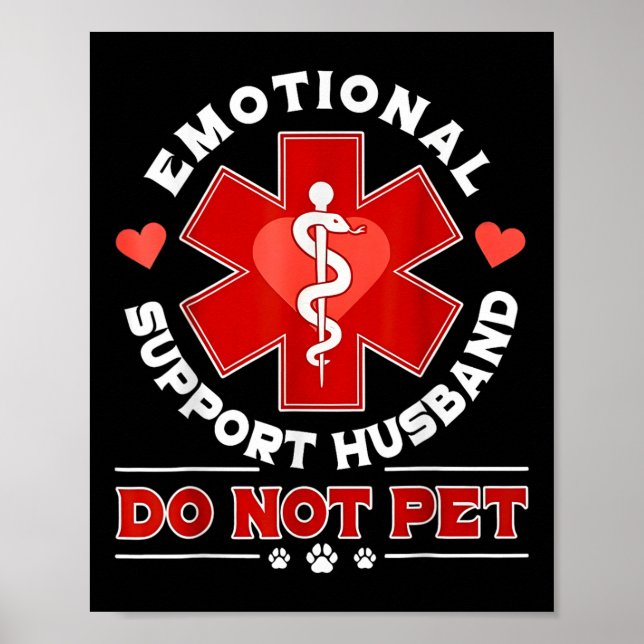 Emotionellt stöd för Make är inte att äta Humor Poster (Framsidan)