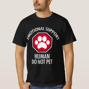 Emotionellt stöd för människa kan inte äta t shirt