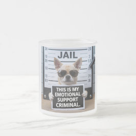 Emotionellt stöd frostad glasmugg