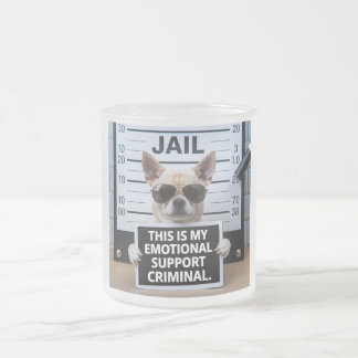 Emotionellt stöd frostad glasmugg