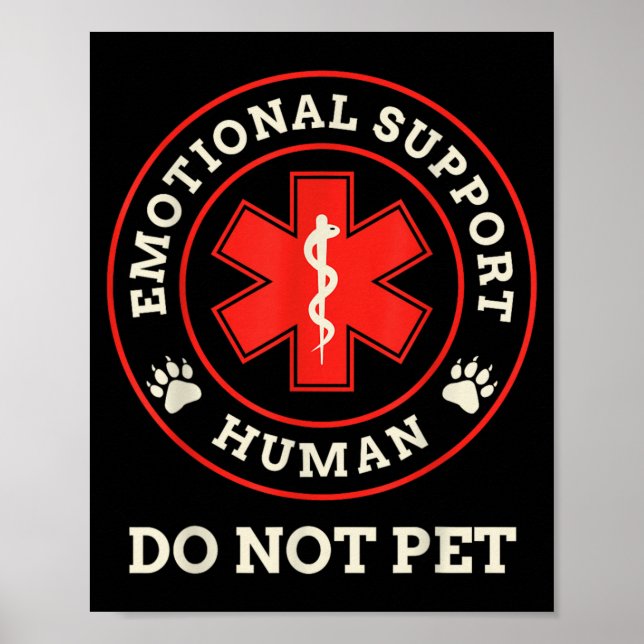 Emotionellt stöd Människa Rör inte tjänstehund Poster (Framsidan)