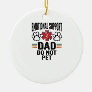 Emotionellt Stöd Pappa Rör Inte Vid Vintage T-Shir Julgransprydnad Keramik