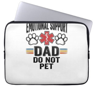 Emotionellt Stöd Pappa Rör Inte Vid Vintage T-Shir Laptop Fodral