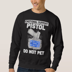 Emotionellt stöd Pistol gör inte Pet Apparel Lång Ärmad Tröja