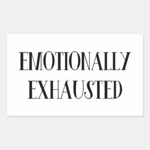 Emotionellt utförd rektangulärt klistermärke