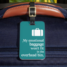 Emotionerad bagagetagg bagagebricka