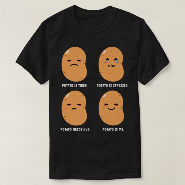 Emotionerad potatispatuering potatis potatiskräfta t shirt (Design framsida)