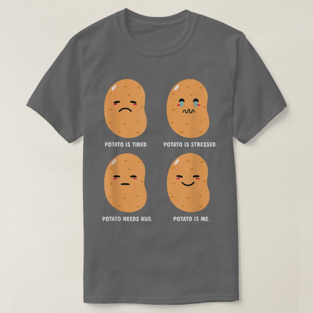 Emotionerad potatispatuering potatis potatiskräfta t shirt (Design framsida)