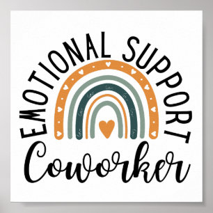 Emotionerad supportmedarbetare poster