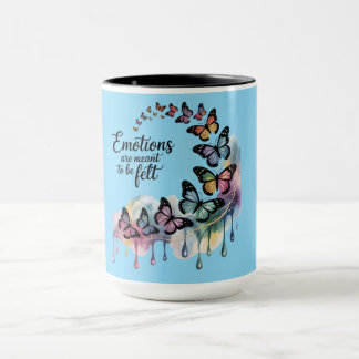 Emotions in Flight Watercolor Butterfly Mug Mugg