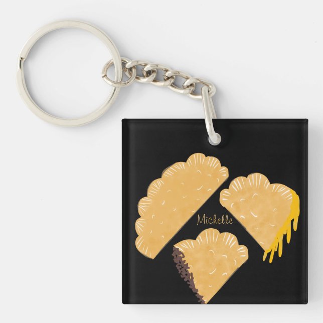 Empanada köttost droppande Handritad   (Framsidan)
