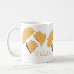 Empanada köttost droppande Handritad Kaffemugg