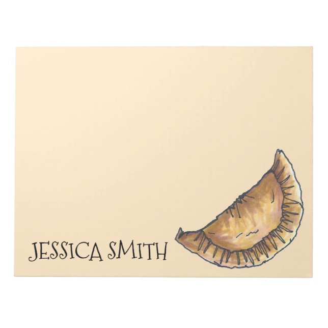 Empanada Personlig Foodie Empanadas Pastry Food Anteckningsblock (Framsida)