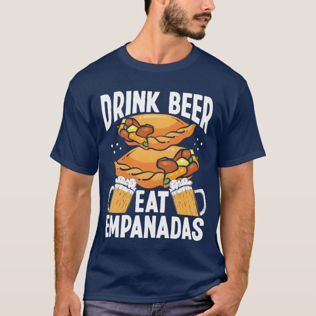 Empanadas Maker Beer Drinking Lover Latin Food boy T Shirt (Framsida)