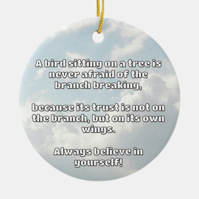 Empath Belief Positive Encouragement Quote Julgransprydnad Keramik (Framsidan)