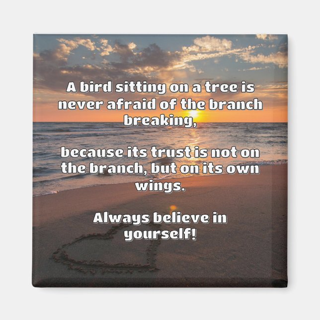 Empath Belief Positive Encouragement Quote Magnet (Framsidan)