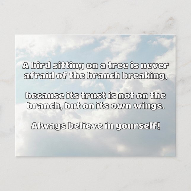 Empath Belief Positive Encouragement Quote Vykort (Framsida)