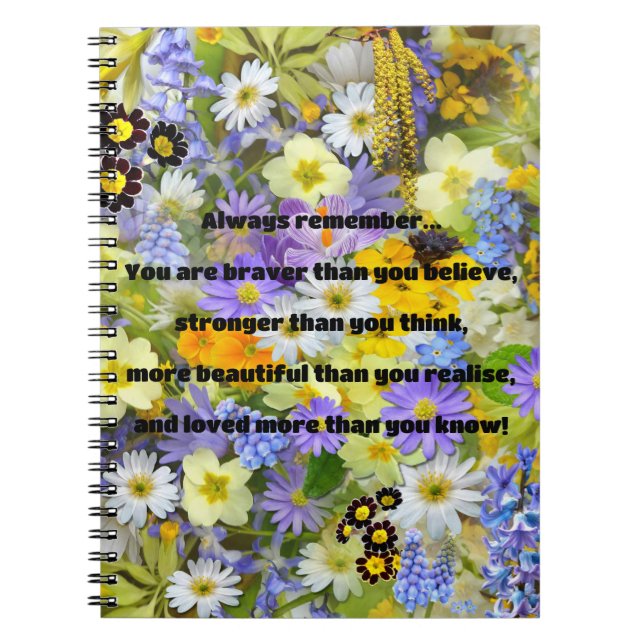 Empath Bravery Positive Encouragement Quote Anteckningsbok (Framsidan)