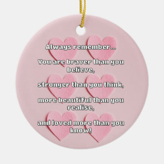 Empath Bravery Positive Encouragement Quote Julgransprydnad Keramik