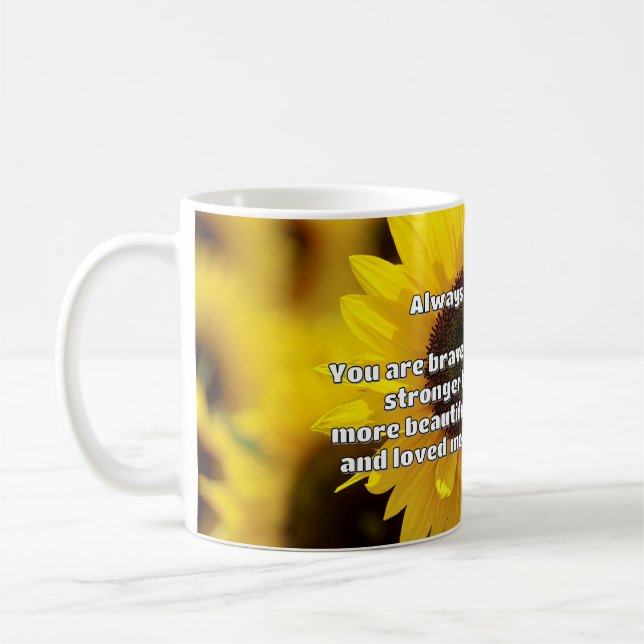 Empath Bravery Positive Encouragement Quote Kaffemugg (Vänster)