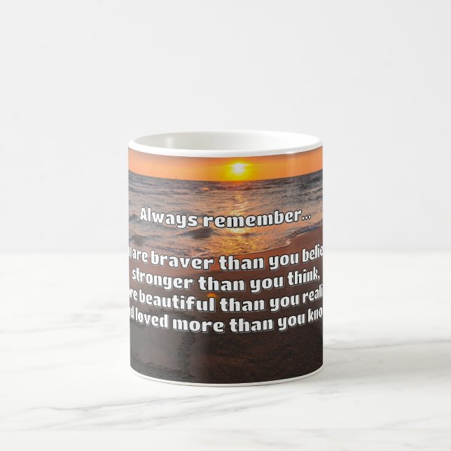 Empath Bravery Positive Encouragement Quote Kaffemugg (Center)