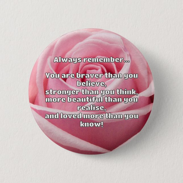 Empath Bravery Positive Encouragement Quote Knapp (Framsida)