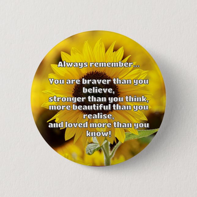 Empath Bravery Positive Encouragement Quote Knapp (Framsida)