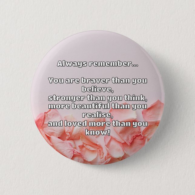 Empath Bravery Positive Encouragement Quote Knapp (Framsida)