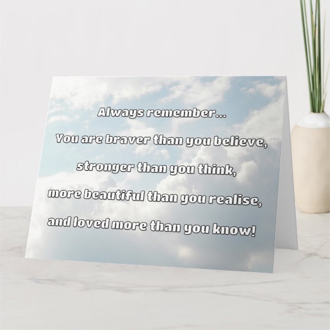 Empath Bravery Positive Encouragement Quote Kort (Framsida)