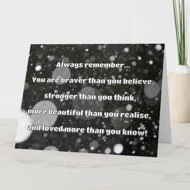 Empath Bravery Positive Encouragement Quote Kort (Framsida)