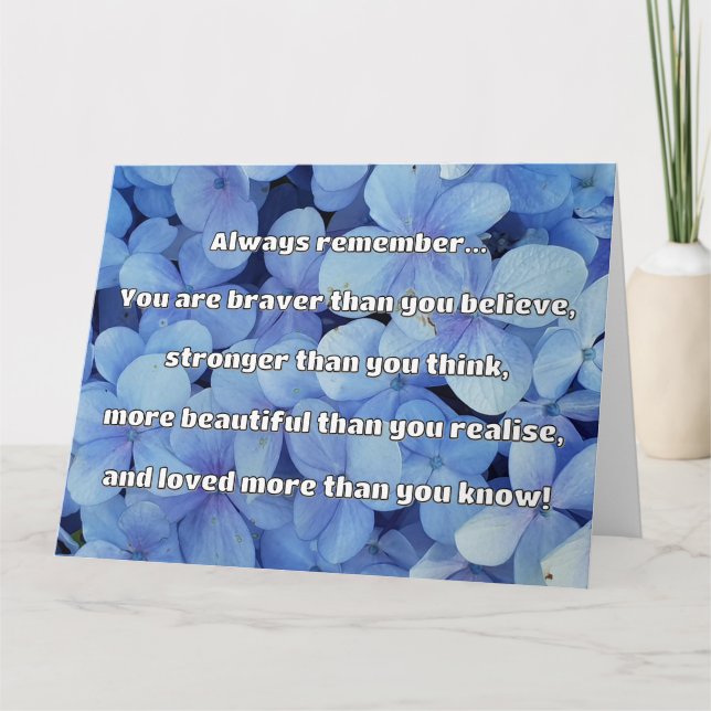 Empath Bravery Positive Encouragement Quote Kort (Framsida)