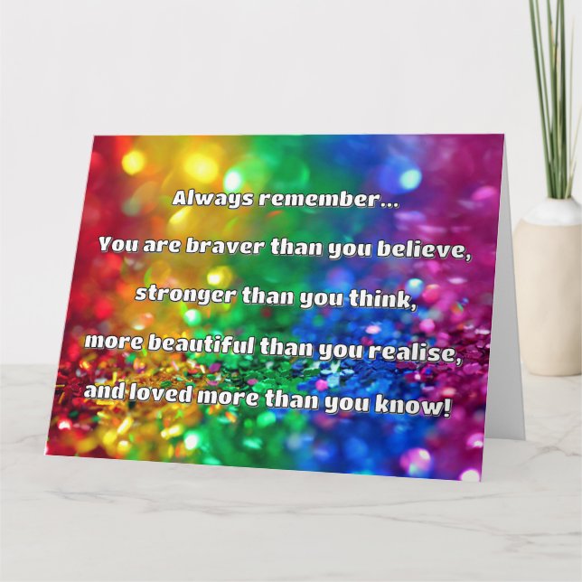 Empath Bravery Positive Encouragement Quote Kort (Framsida)