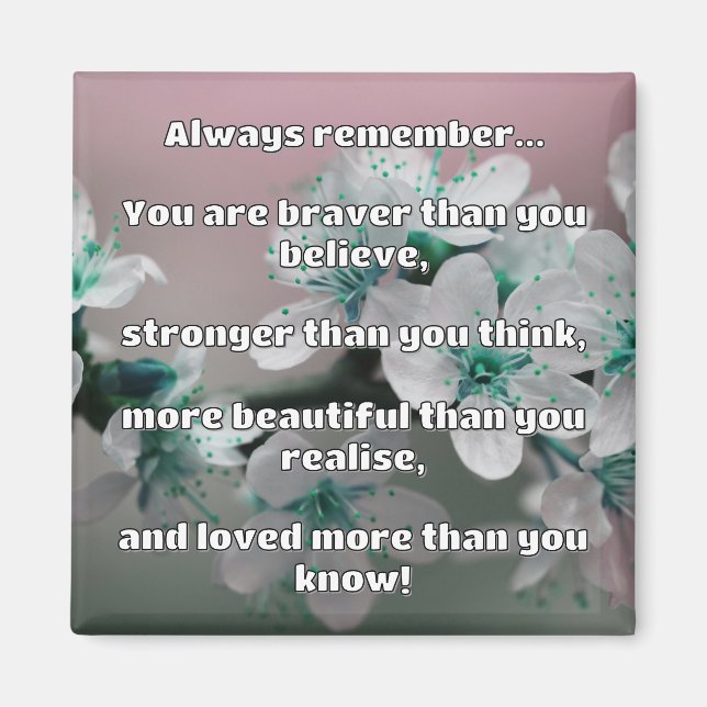 Empath Bravery Positive Encouragement Quote Magnet (Framsidan)