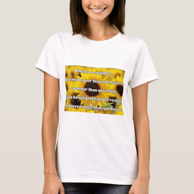 Empath Bravery Positive Encouragement Quote T Shirt (Framsida)