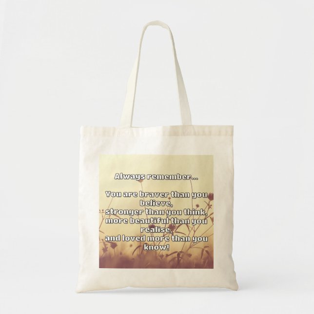 Empath Bravery Positive Encouragement Quote Tygkasse (Framsidan)