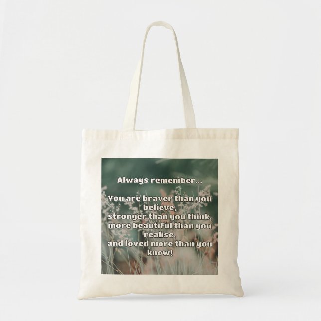 Empath Bravery Positive Encouragement Quote Tygkasse (Framsidan)