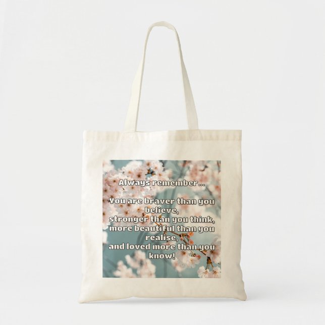 Empath Bravery Positive Encouragement Quote Tygkasse (Framsidan)