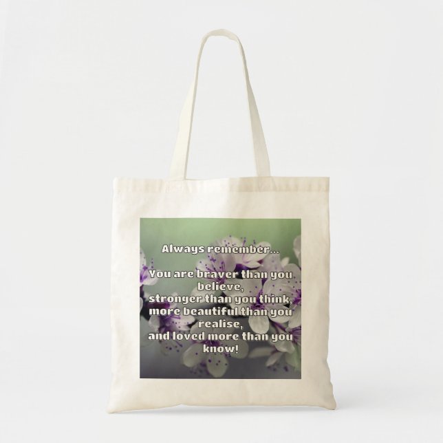 Empath Bravery Positive Encouragement Quote Tygkasse (Framsidan)