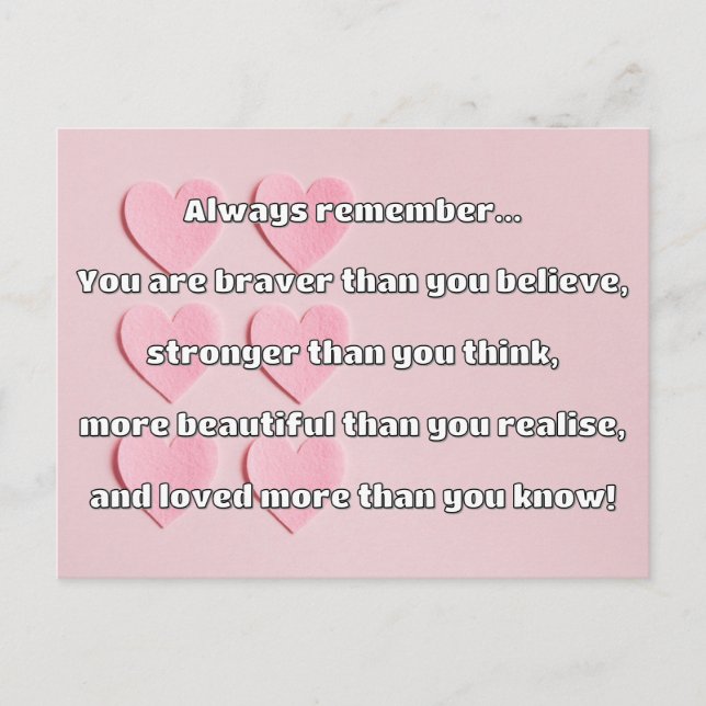 Empath Bravery Positive Encouragement Quote Vykort (Framsida)
