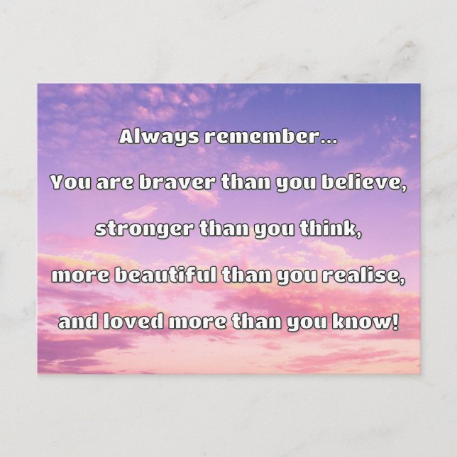Empath Bravery Positive Encouragement Quote Vykort (Framsida)