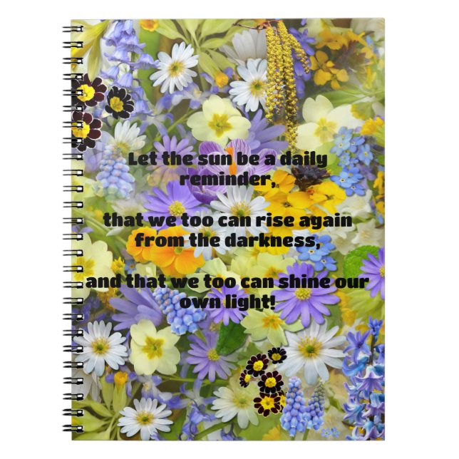 Empath Shine Positive Encouragement Quote Anteckningsbok (Framsidan)