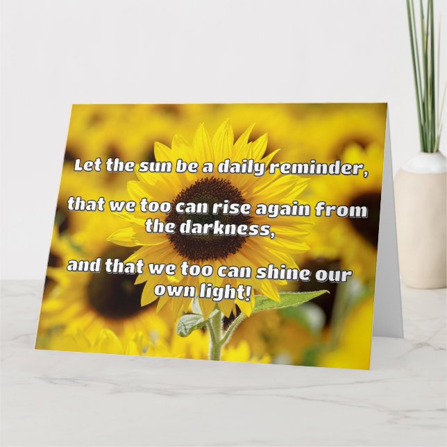 Empath Shine Positive Encouragement Quote Kort (Framsida)