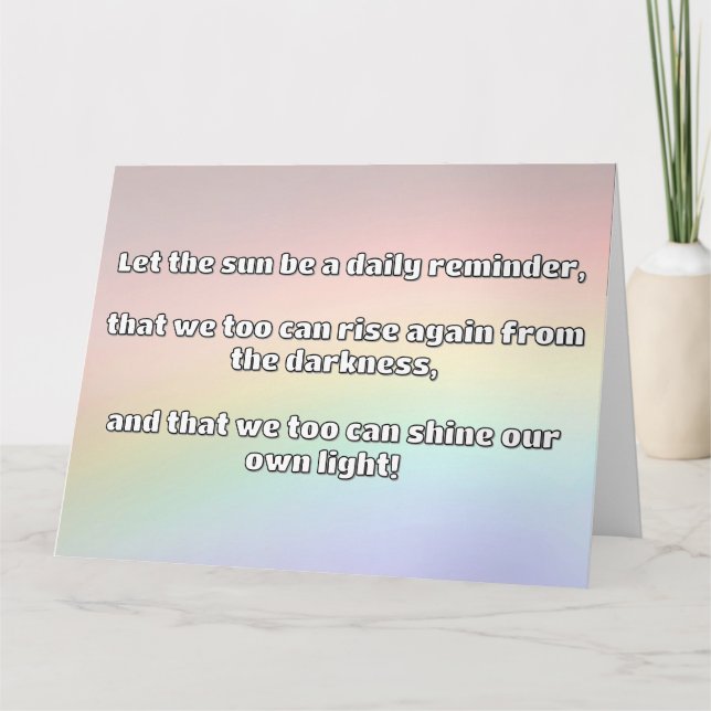 Empath Shine Positive Encouragement Quote Kort (Framsida)